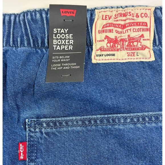 Levi's Premium Stay Loose Boxer Taper Denim Hemp Mens Medium Jeans Chill Tech - Picture 12 of 12